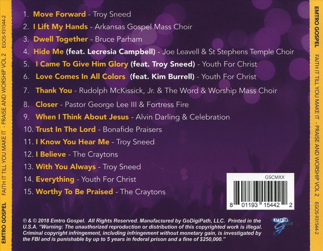 Emtro Music Group Presents Faith It 'Til You Make It, Vol. 2 cover art