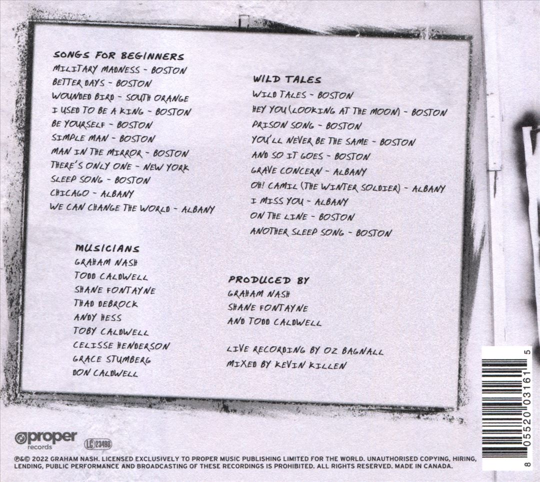 Live: Songs for Beginners/Wild Tales cover art