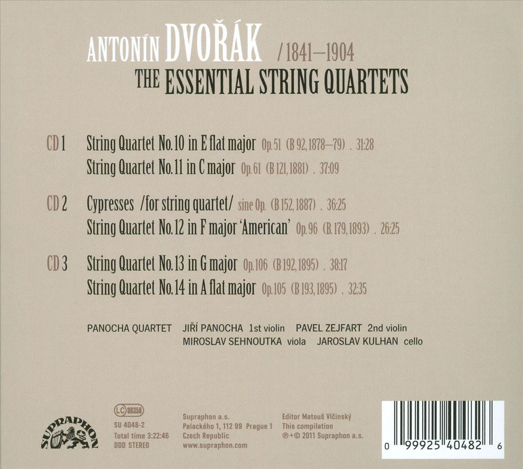 Antonín Dvorák: The Essential String Quartets cover art