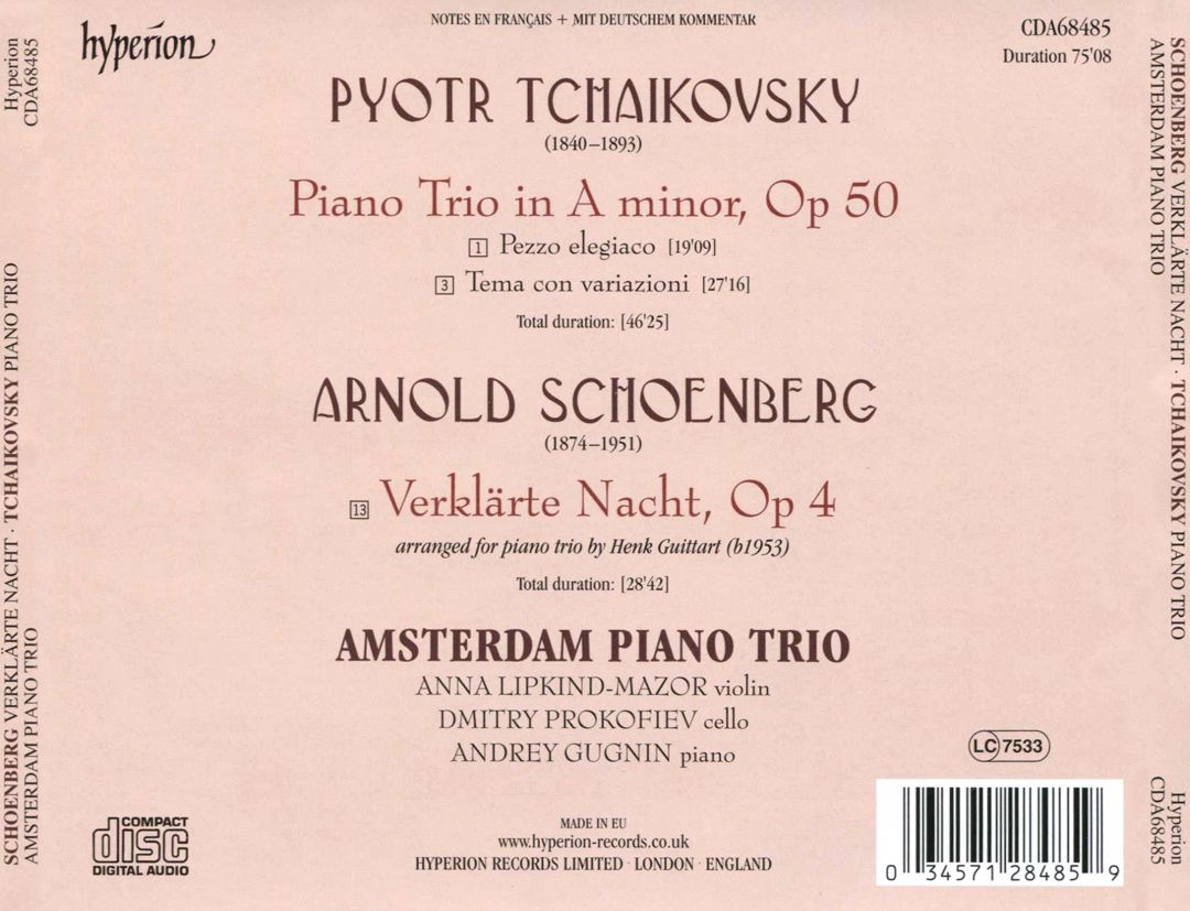 Schoenberg: Verklärte Nacht; Tchaikovsky: Piano Tiro in A minor cover art