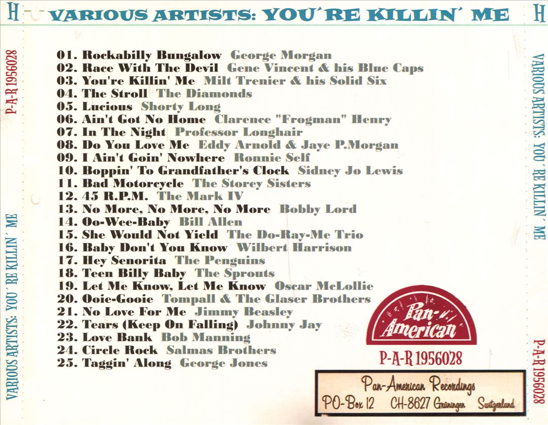 You're Killin' Me cover art