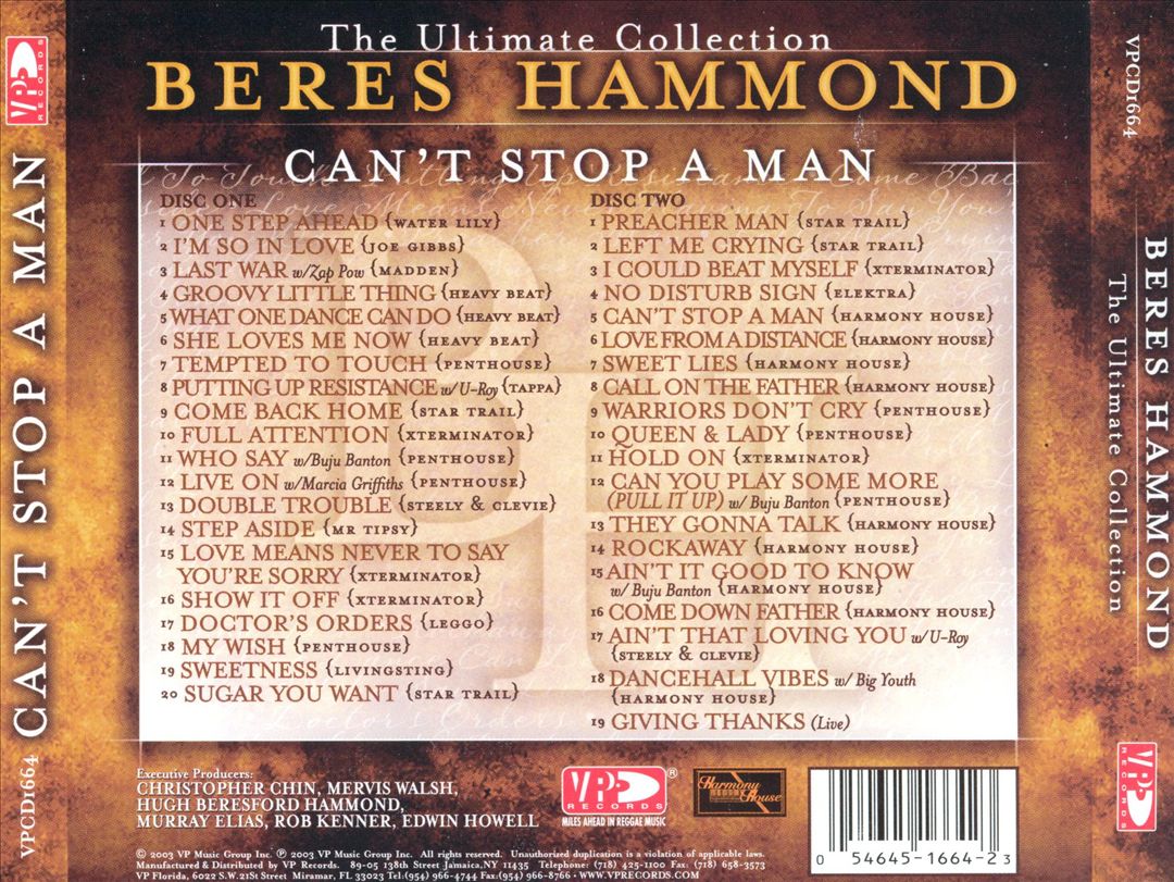 Can't Stop a Man: The Ultimate Collection cover art