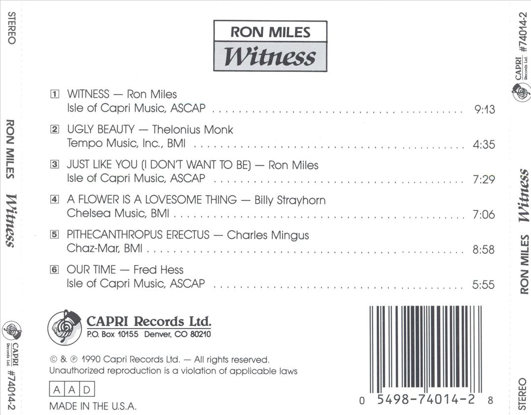 Witness cover art