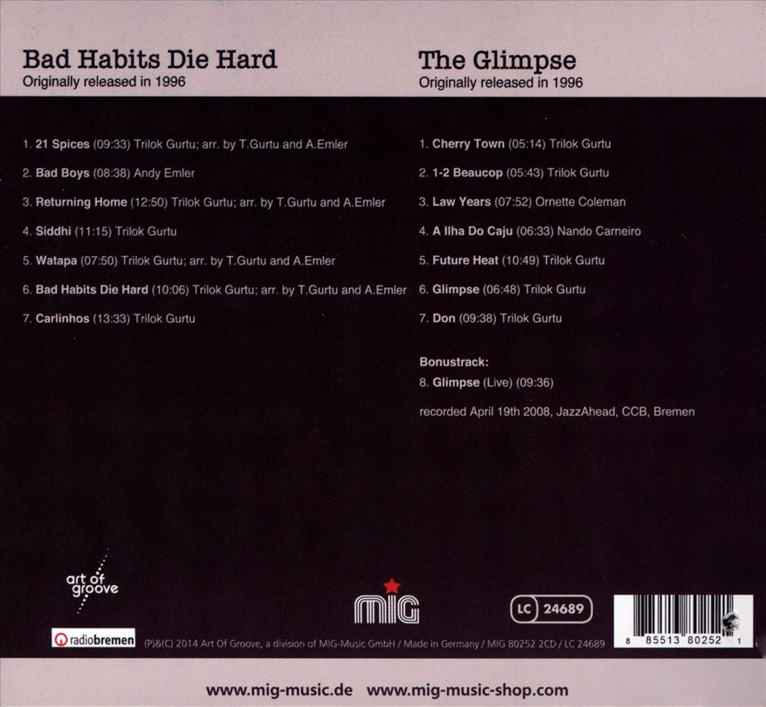 Bad Habits Die Hard/The Glimpse cover art