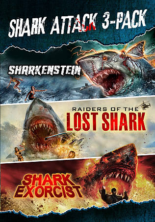 Shark Attack 3-Pack: Sharkenstein/Raiders of the Lost Shark/Shark Exorcist cover art