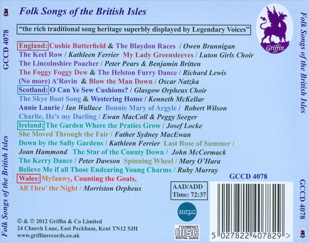 Folk Songs of the British Isles cover art