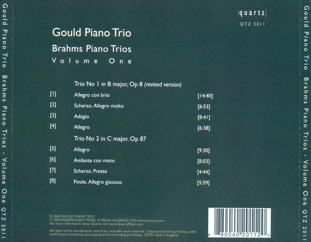 Brahms: Piano Trios, Vol. 1 cover art