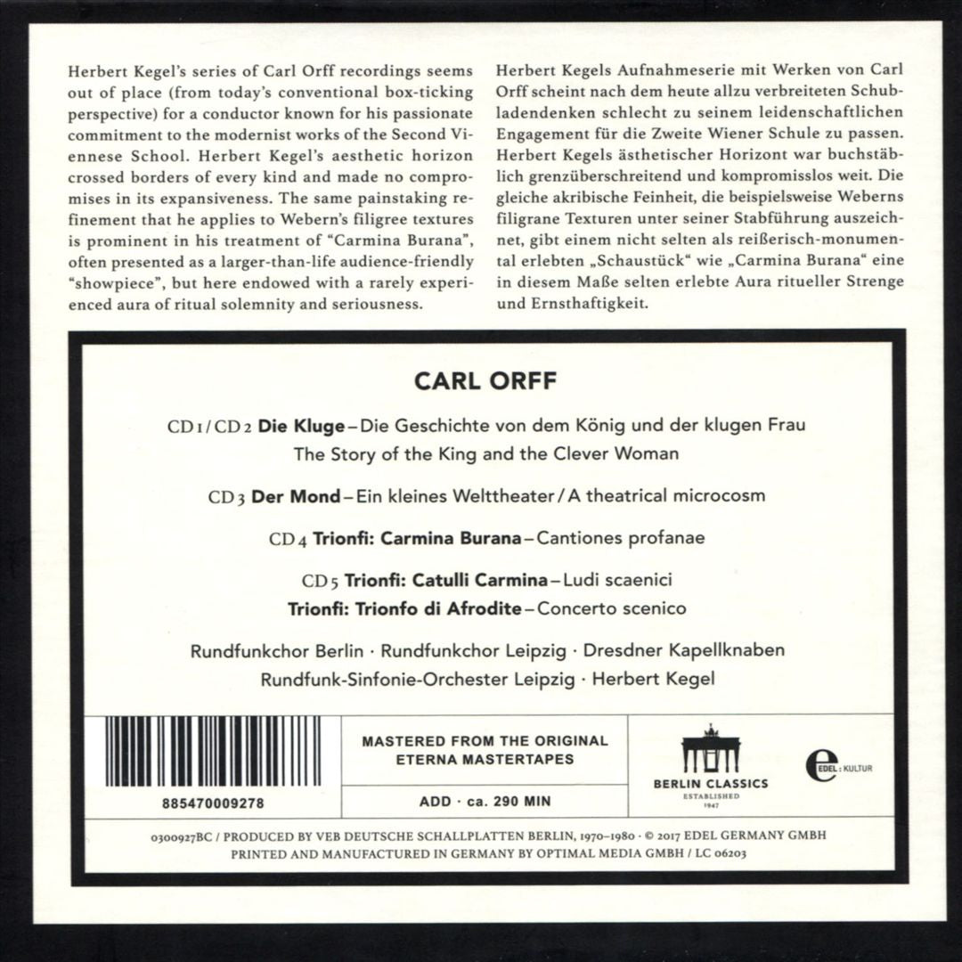 Carl Orff Edition cover art