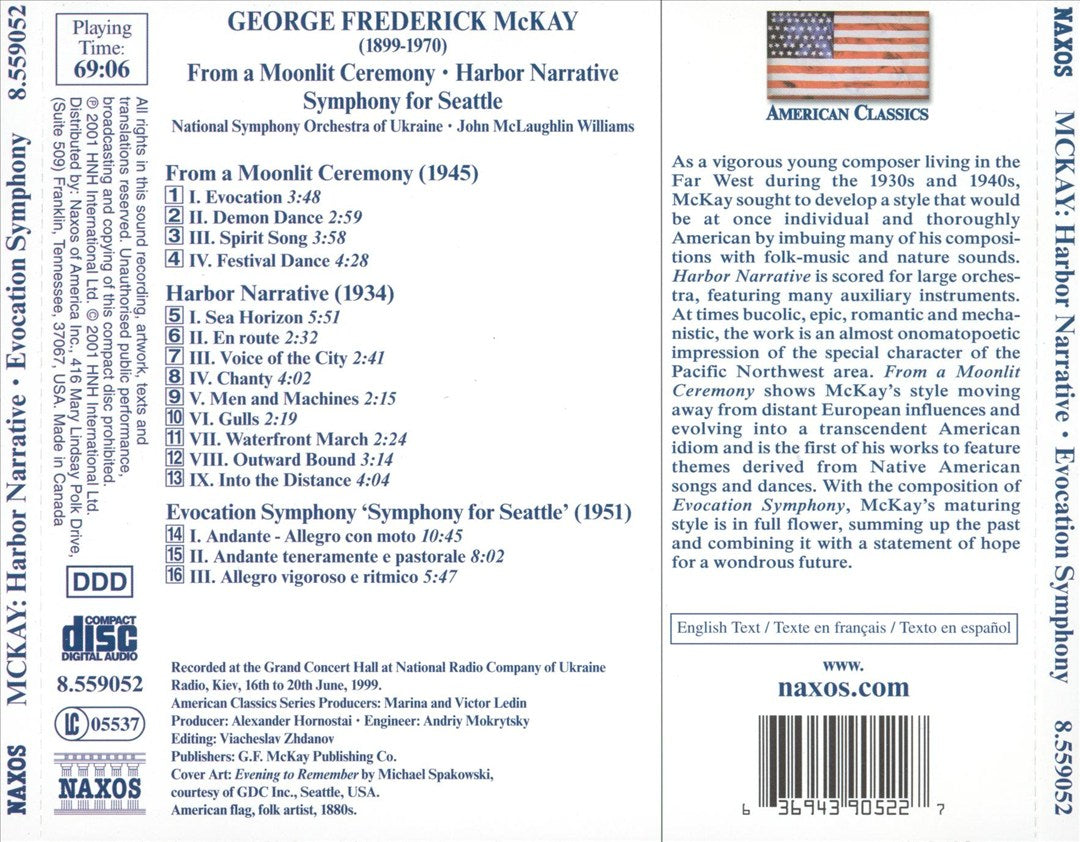 George Frederick McKay: From a Moonlit Ceremony; Harbor Narrative; Sympyhony for Seattle cover art