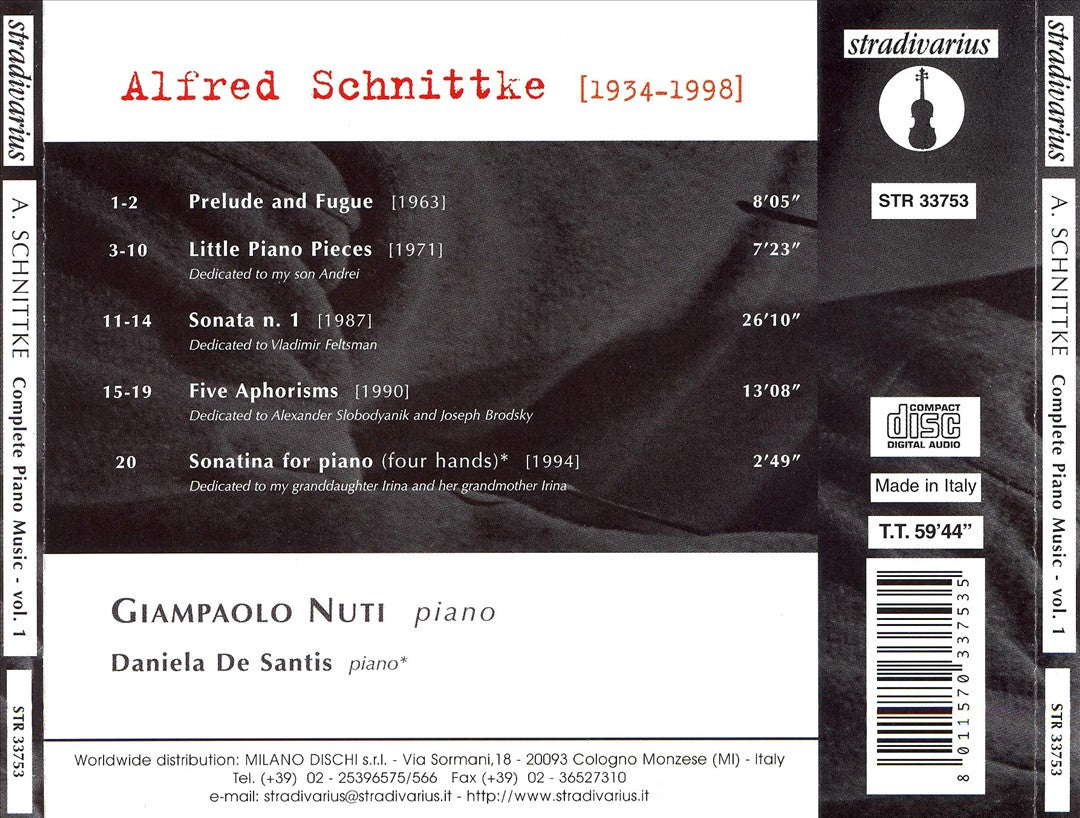 Schnittke: Complete Piano Music, Vol. 1 cover art