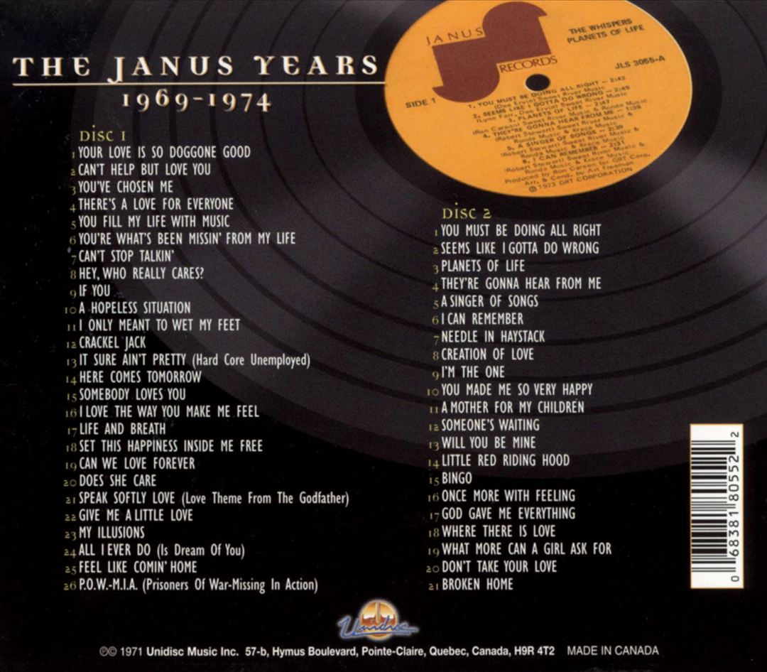 Janus Recordings 1972-1974 cover art