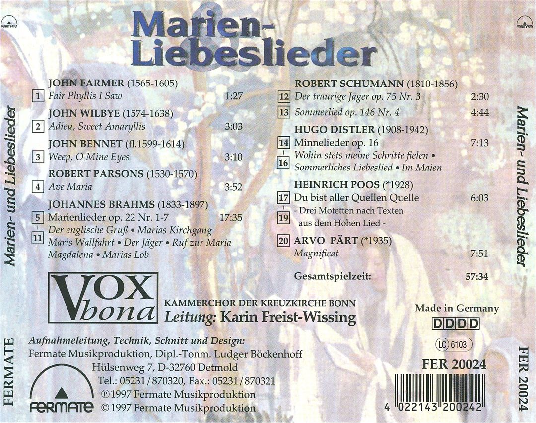 Marien-Liebeslieder cover art