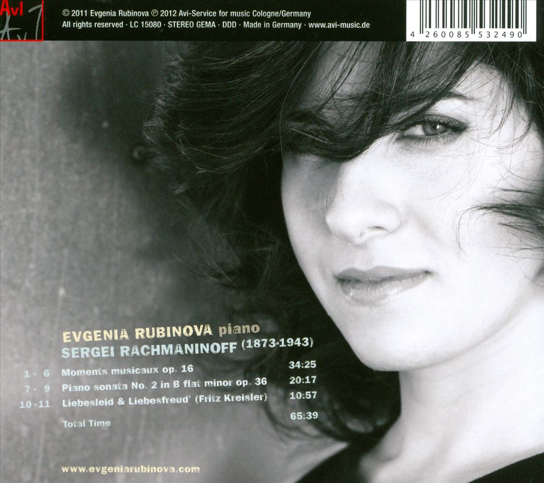 Rachmaninoff: Moments musicaux; Sonata No. 2; Liebesleid; Liebesfreud cover art