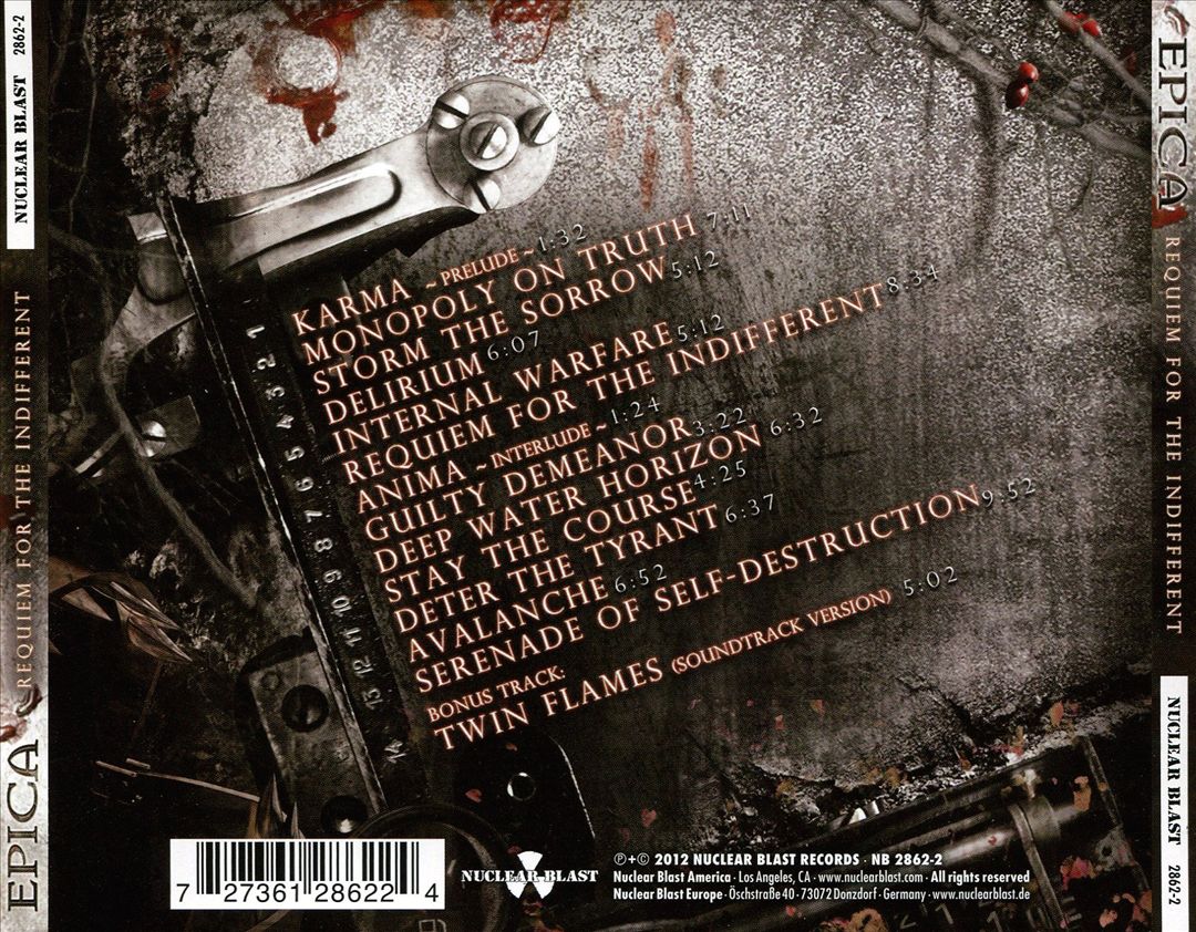 Requiem For the Indifferent cover art