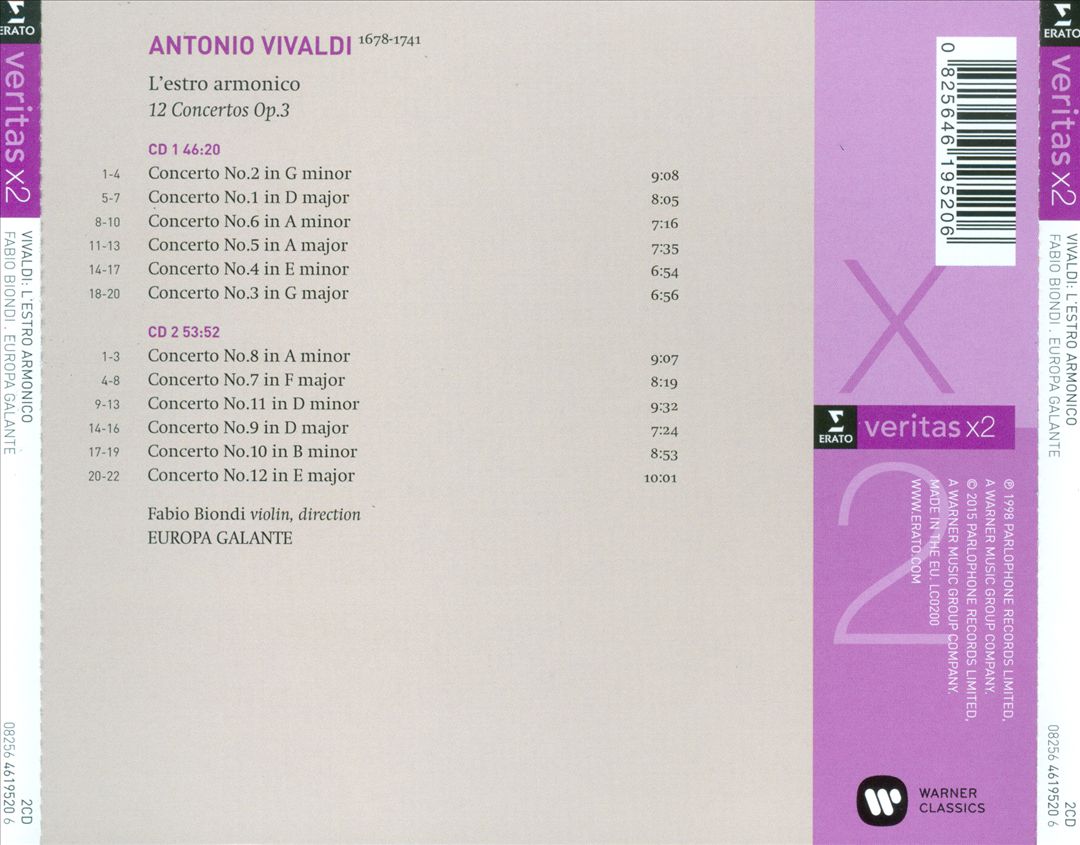 Vivaldi: L'Estro Armonico cover art
