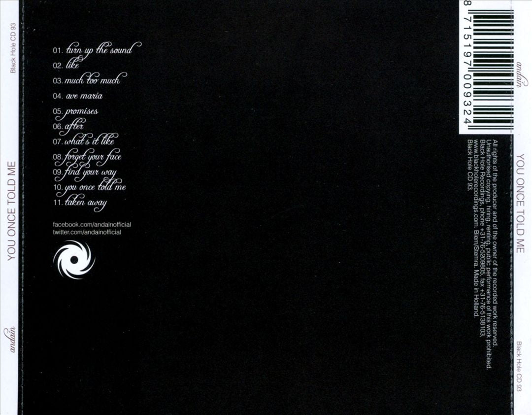 You Once Told Me cover art