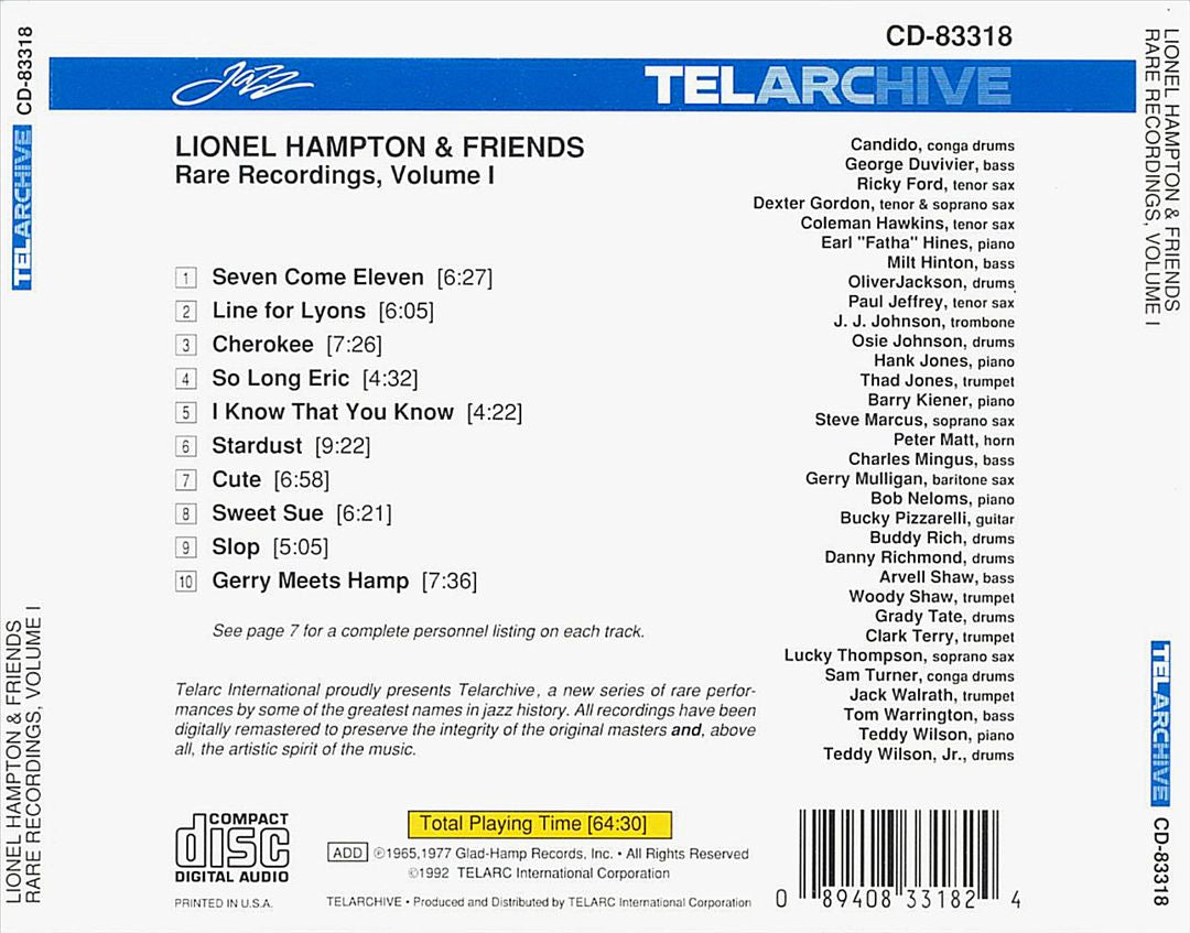 Lionel Hampton & Friends: Rare Recordings, Vol. 1 cover art