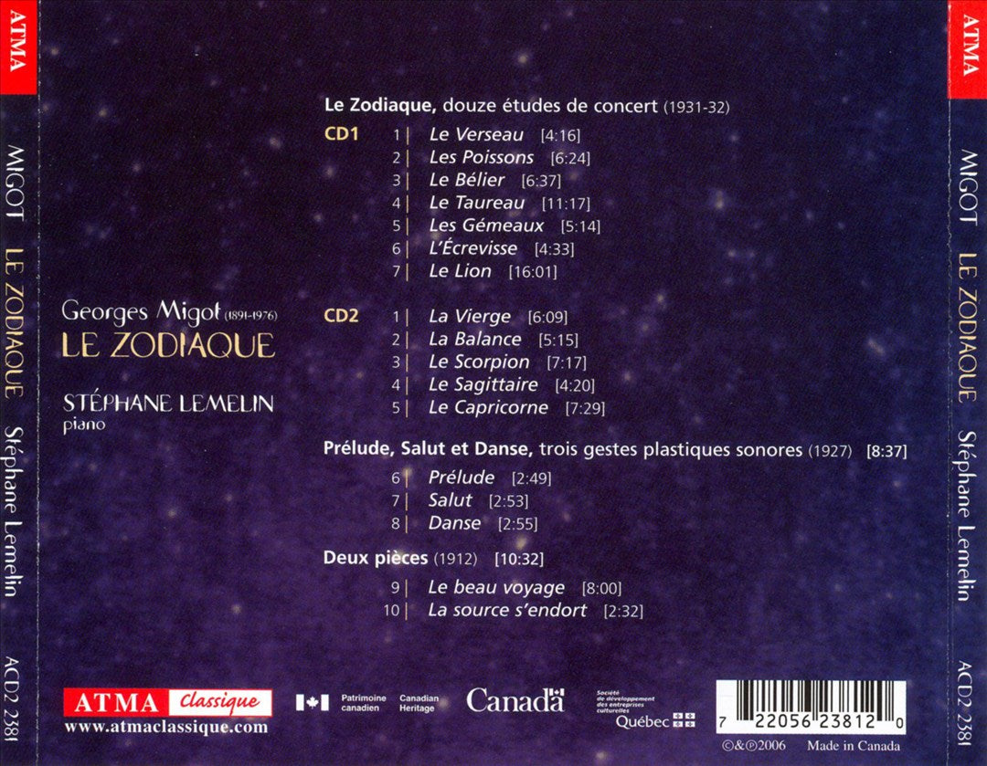 Migot: Le Zodiaque cover art