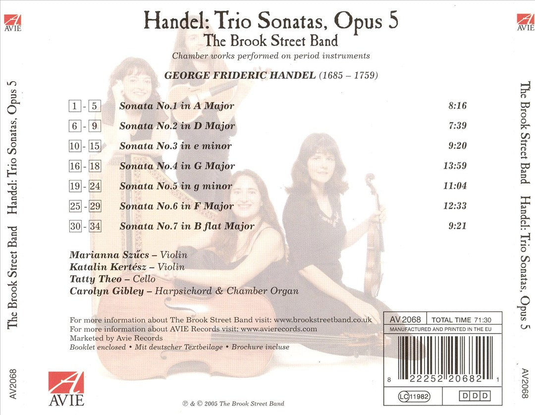 Handel: Trio Sonatas, Opus 5 cover art