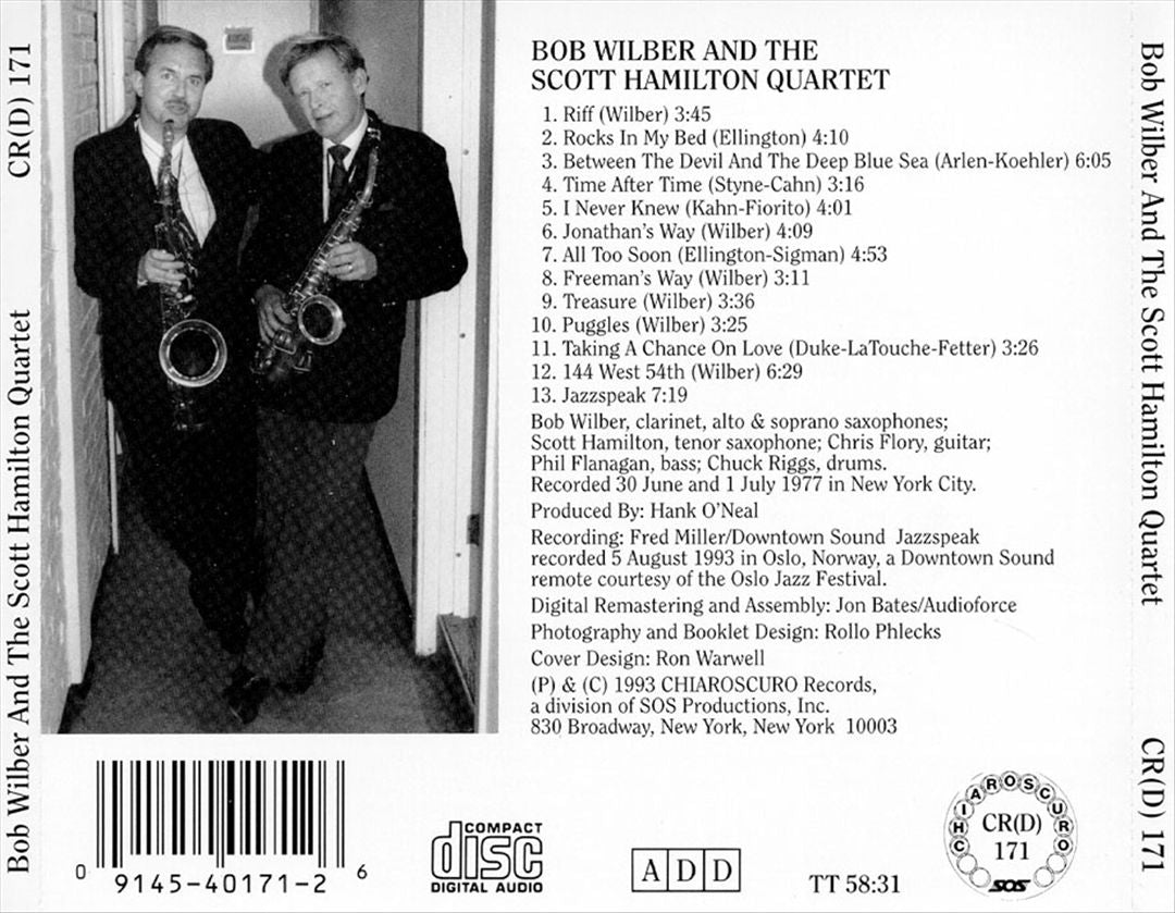Bob Wilber and the Scott Hamilton Quartet cover art