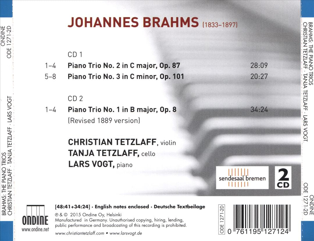 Brahms: The Piano Trios cover art