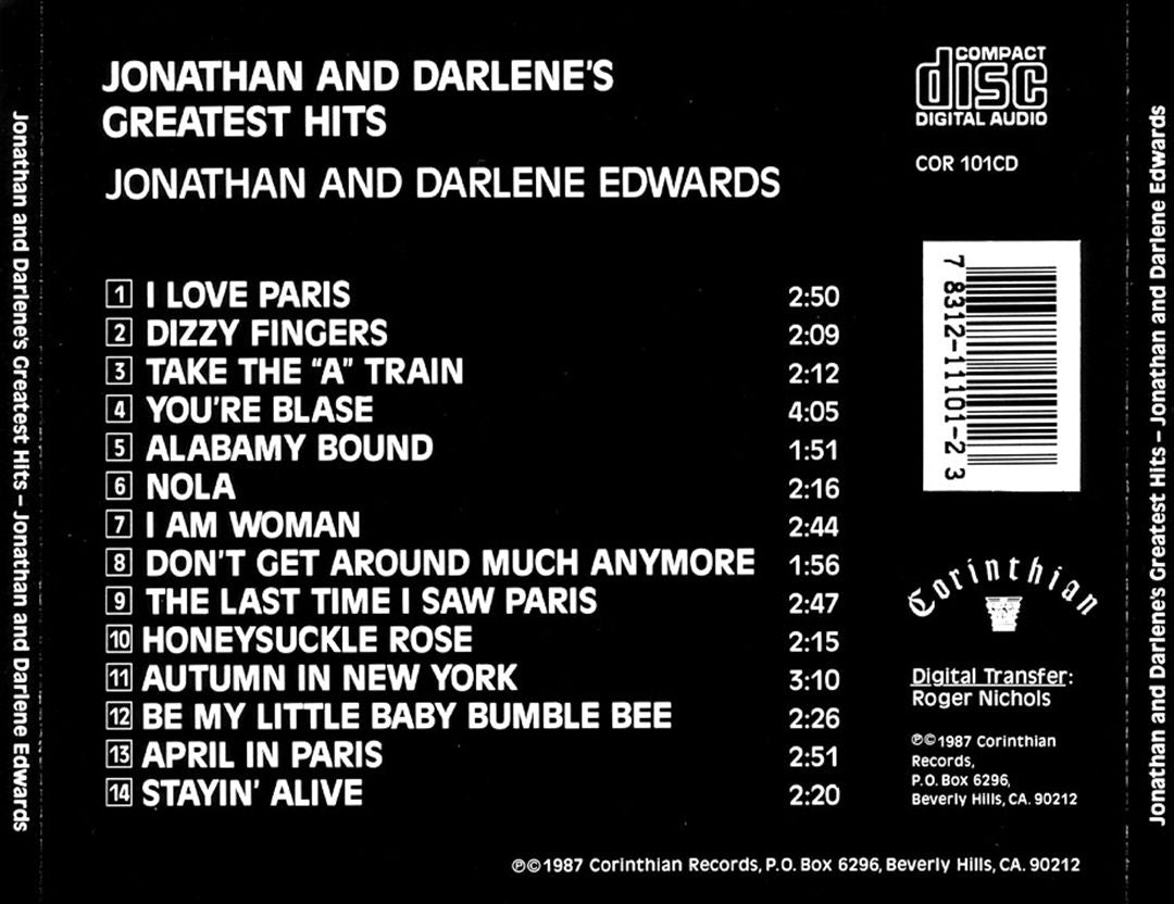 Jonathan and Darlene's Greatest Hits cover art