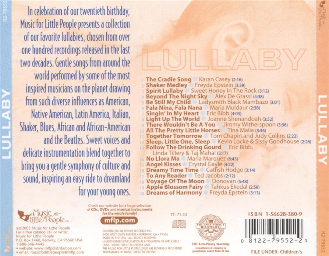 Mflp's 20th Anniversary Lullaby Collection cover art