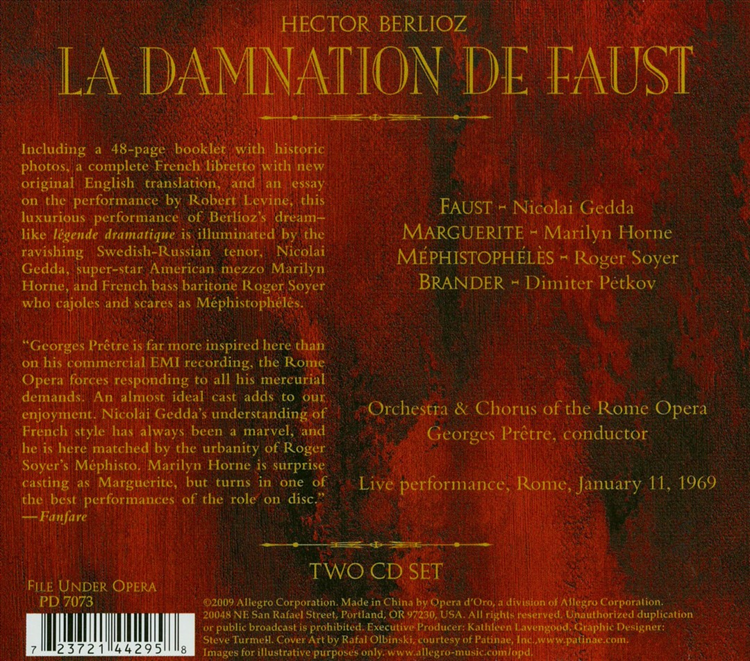 Hector Berlioz: La Damnation de Faust cover art