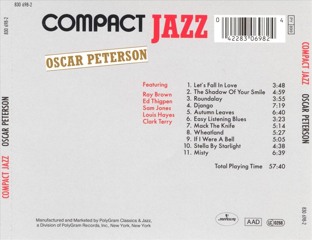 Compact Jazz: Oscar Peterson cover art