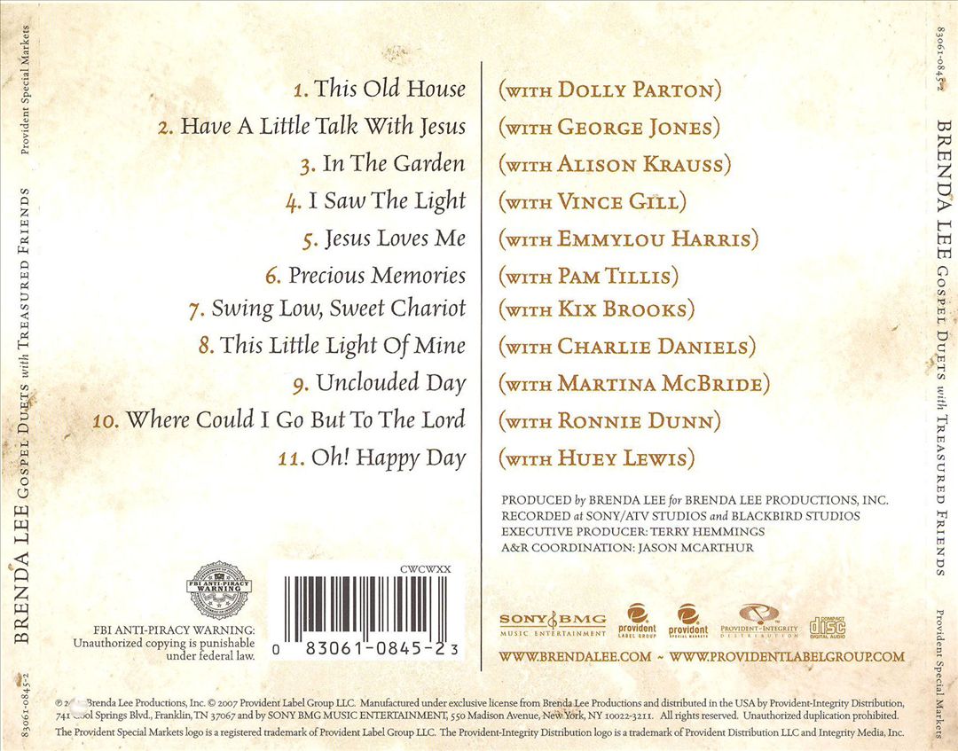 Gospel Duets with Treasured Friends cover art
