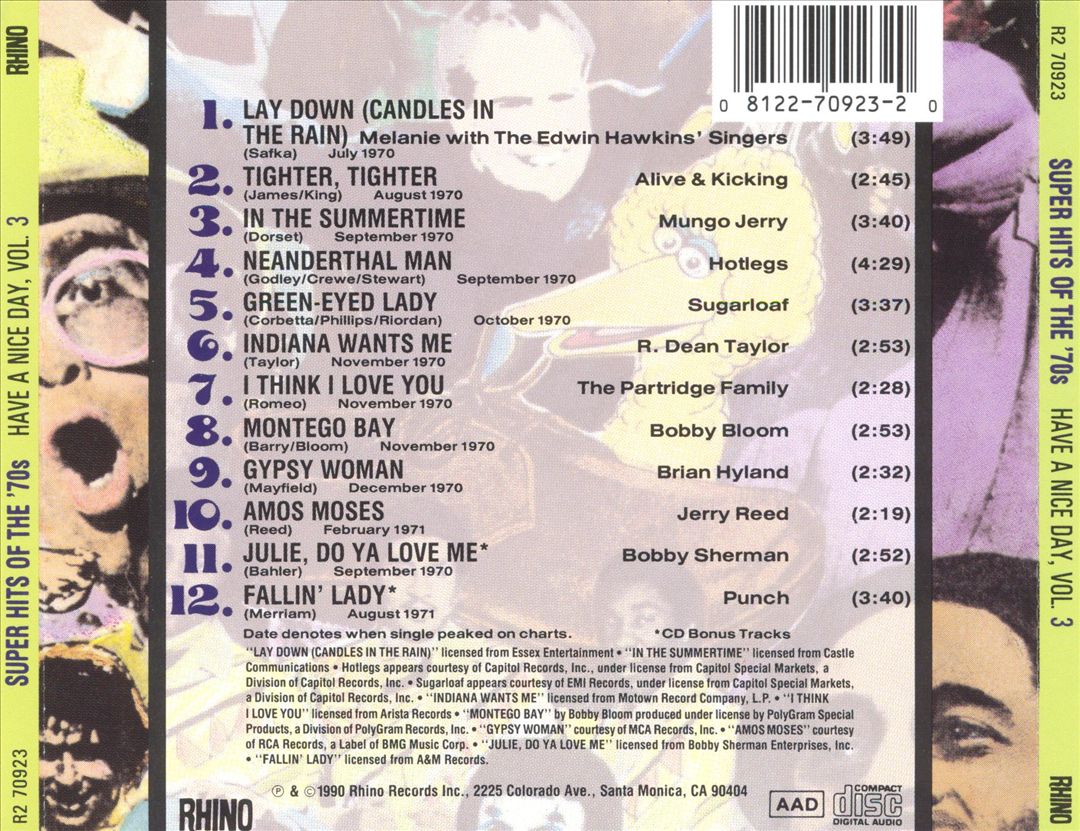 Super Hits of the '70s: Have a Nice Day, Vol. 3 cover art