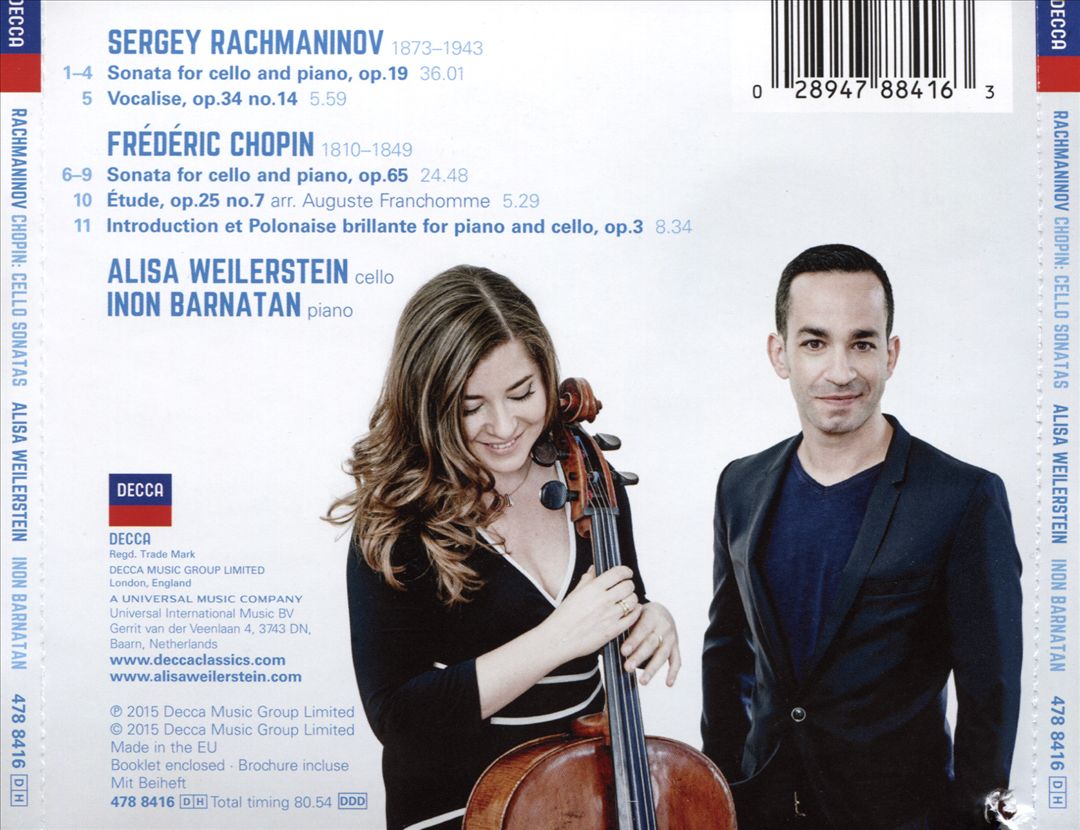 Rachmaninov, Chopin: Cello Sonatas cover art