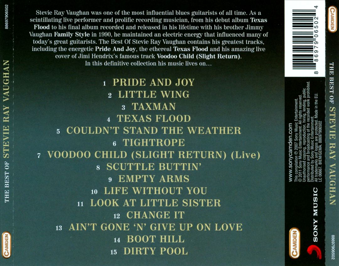 The Best of Stevie Ray Vaughan cover art