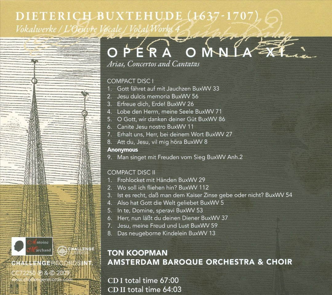 Buxtehude: Opera Omnia XI cover art