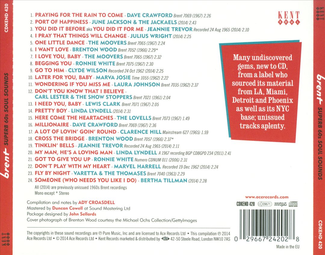 Brent: Superb 60s Soul Sounds cover art