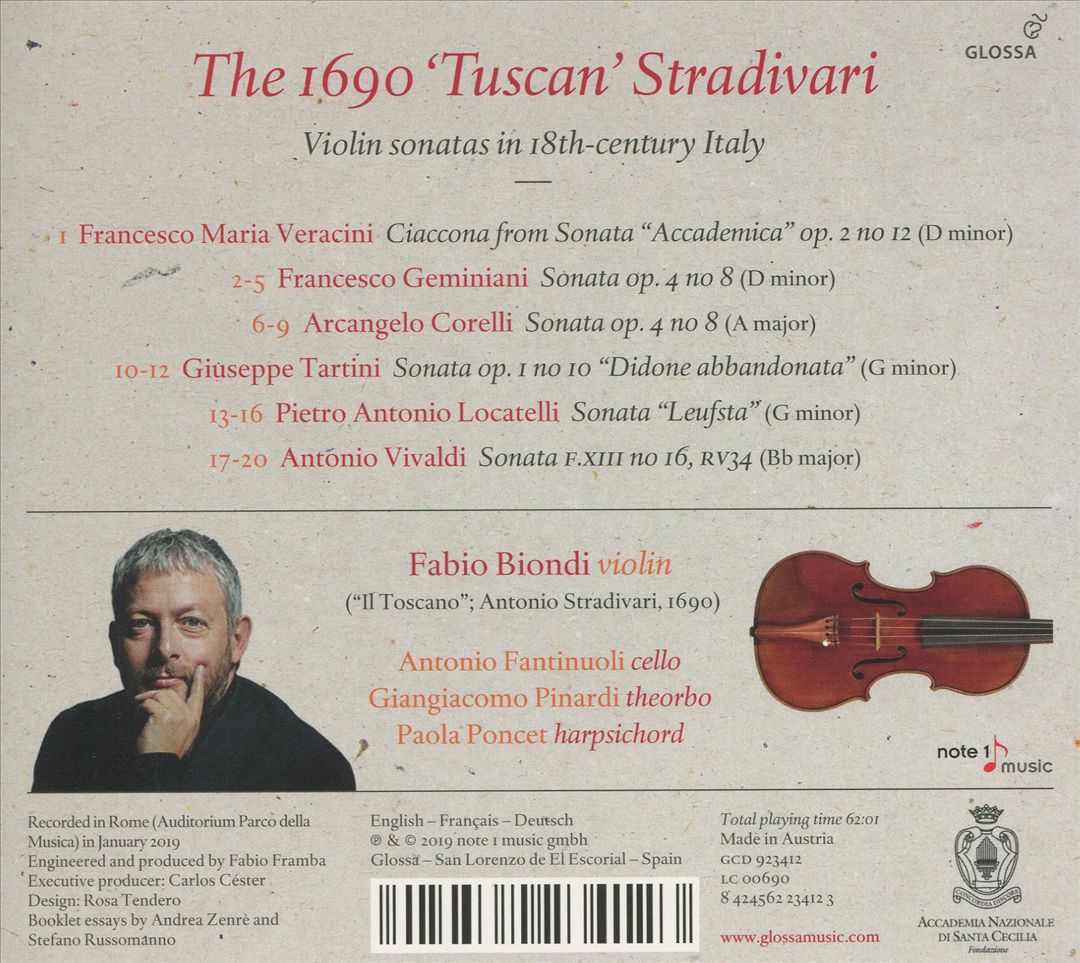1690 'Tuscan' Stradivari: Violin Sonatas in 18th-century Italy cover art