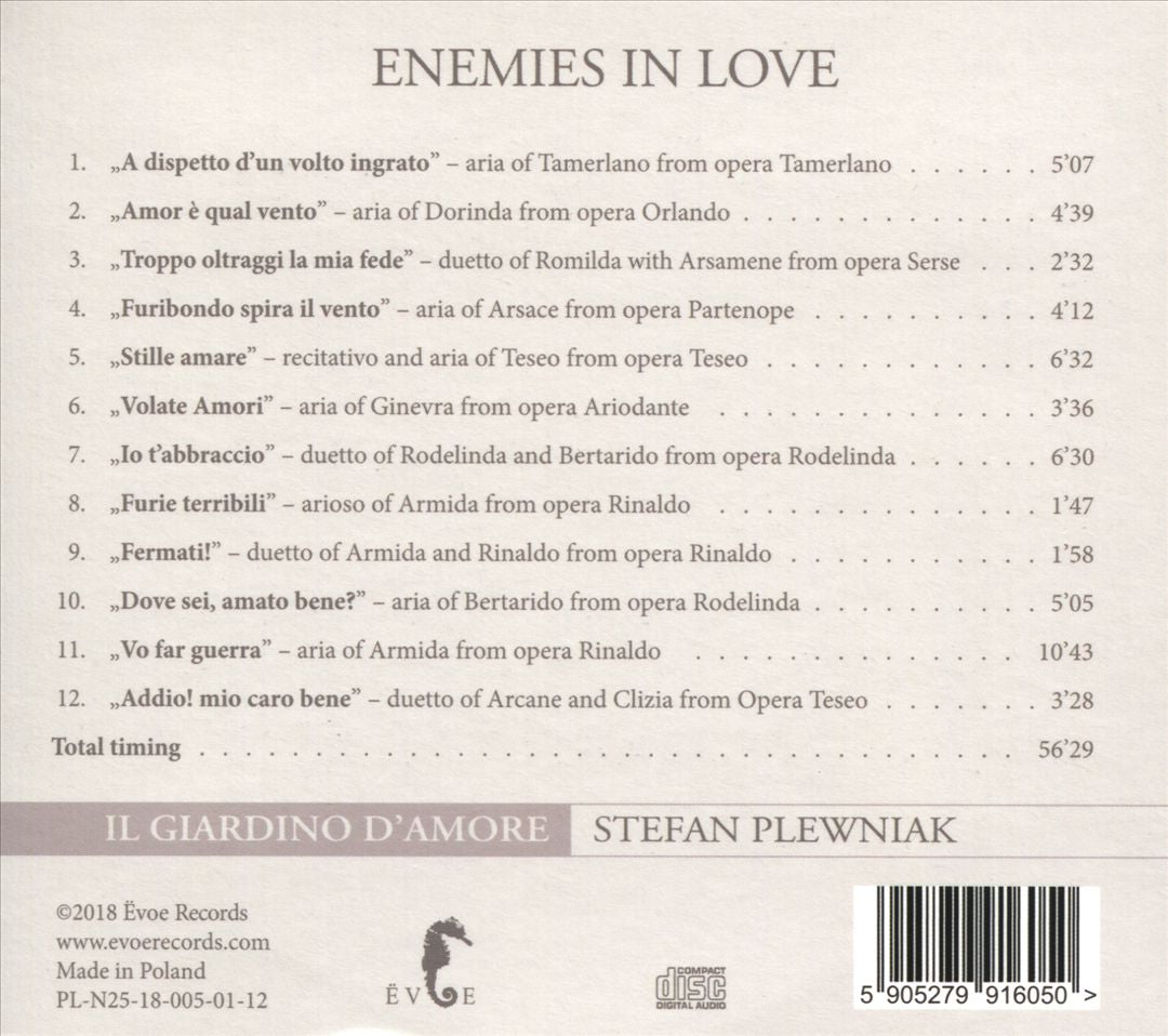 Enemies in Love: Handel cover art