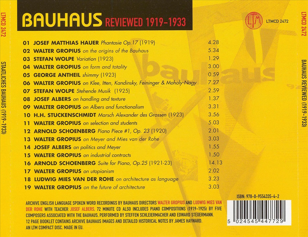 Bauhaus Reviewed, 1919-1933 cover art