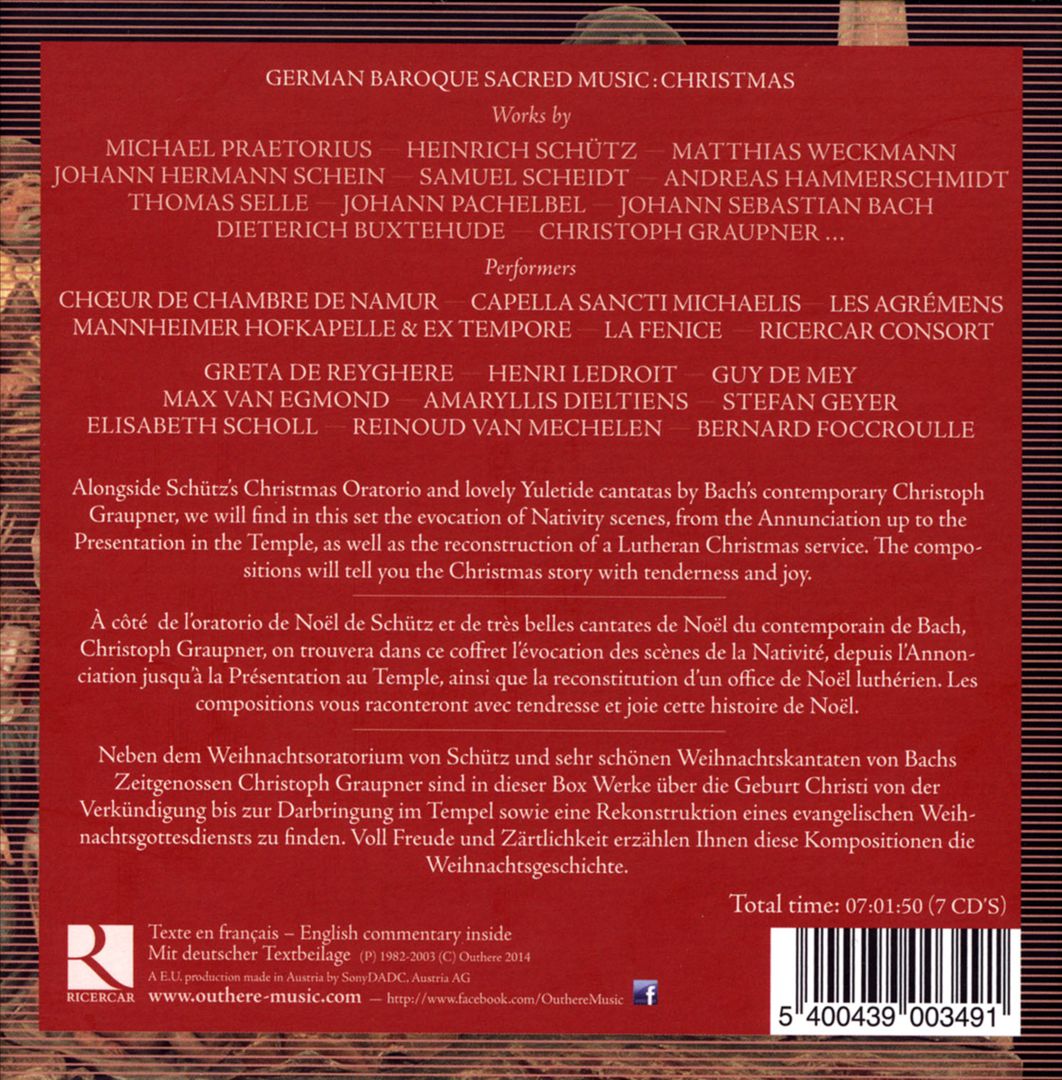 Deutsche Geistliche Barockmusik: Weihnachten (German Baroque Sacred Music: Christmas) cover art