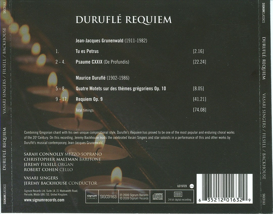 Duruflé: Requiem; Grunenwald: De Profundis cover art