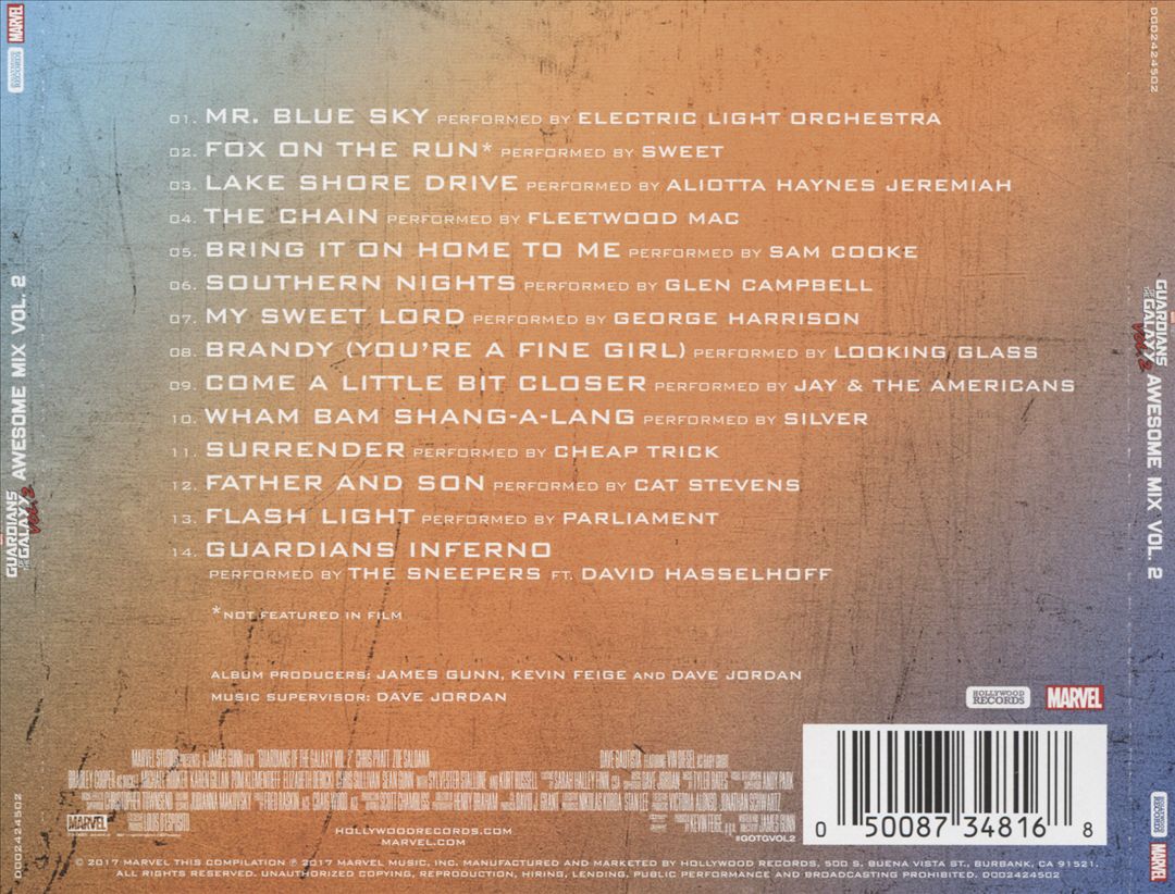 Guardians of the Galaxy: Awesome Mix, Vol. 2 cover art
