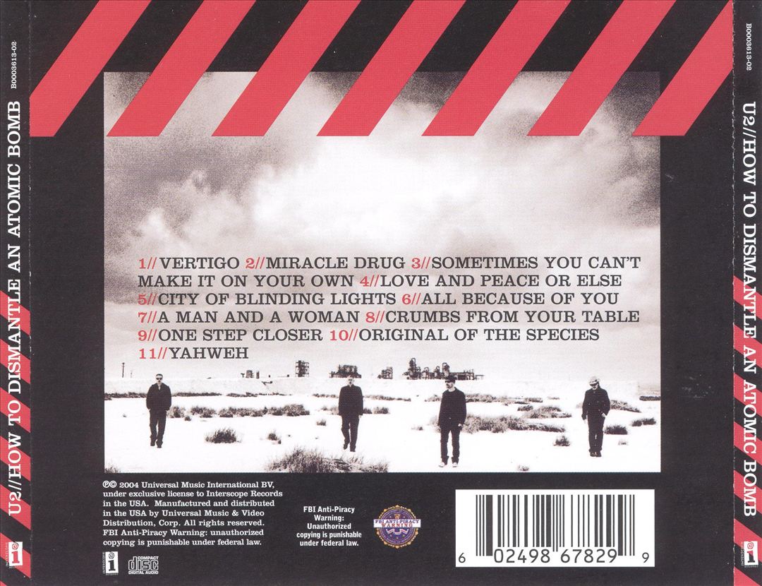 How to Dismantle an Atomic Bomb cover art