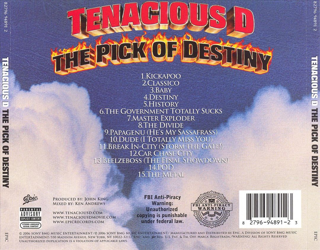 Pick of Destiny cover art