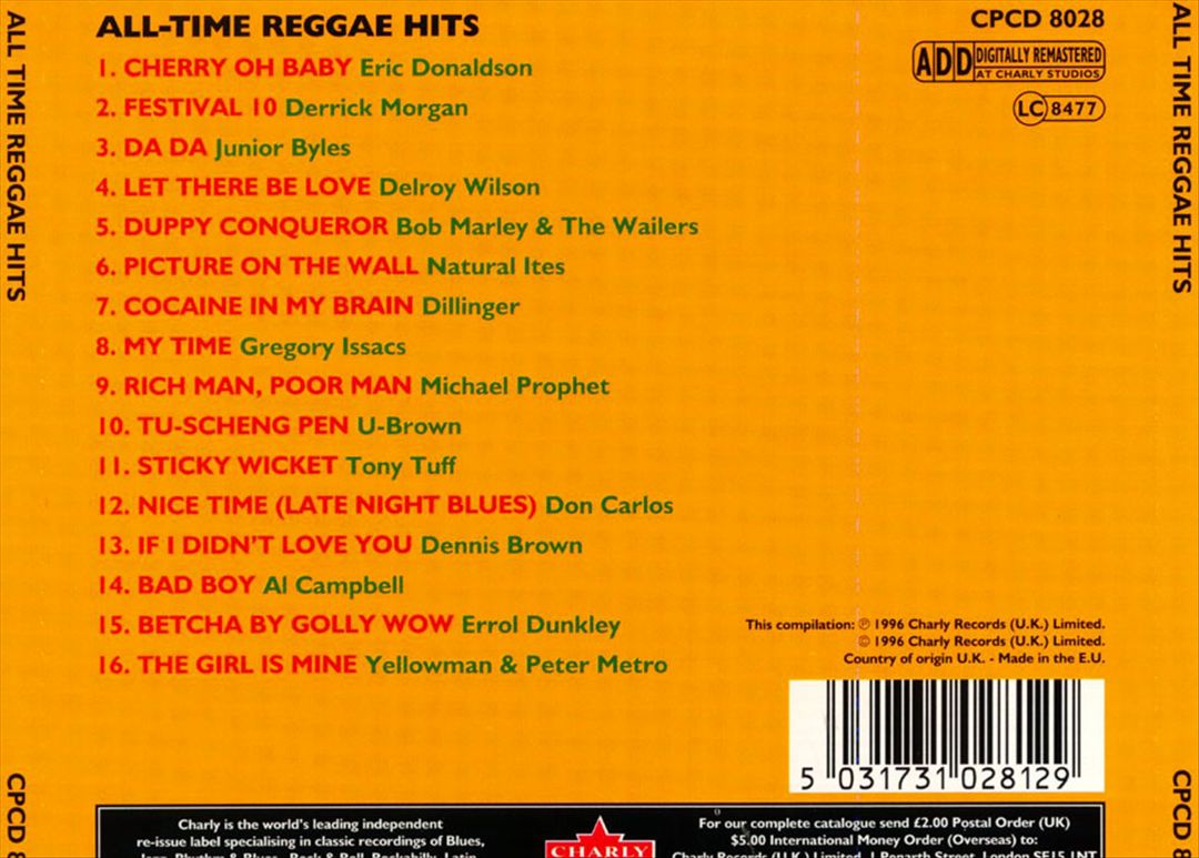 All Time Reggae Hits cover art