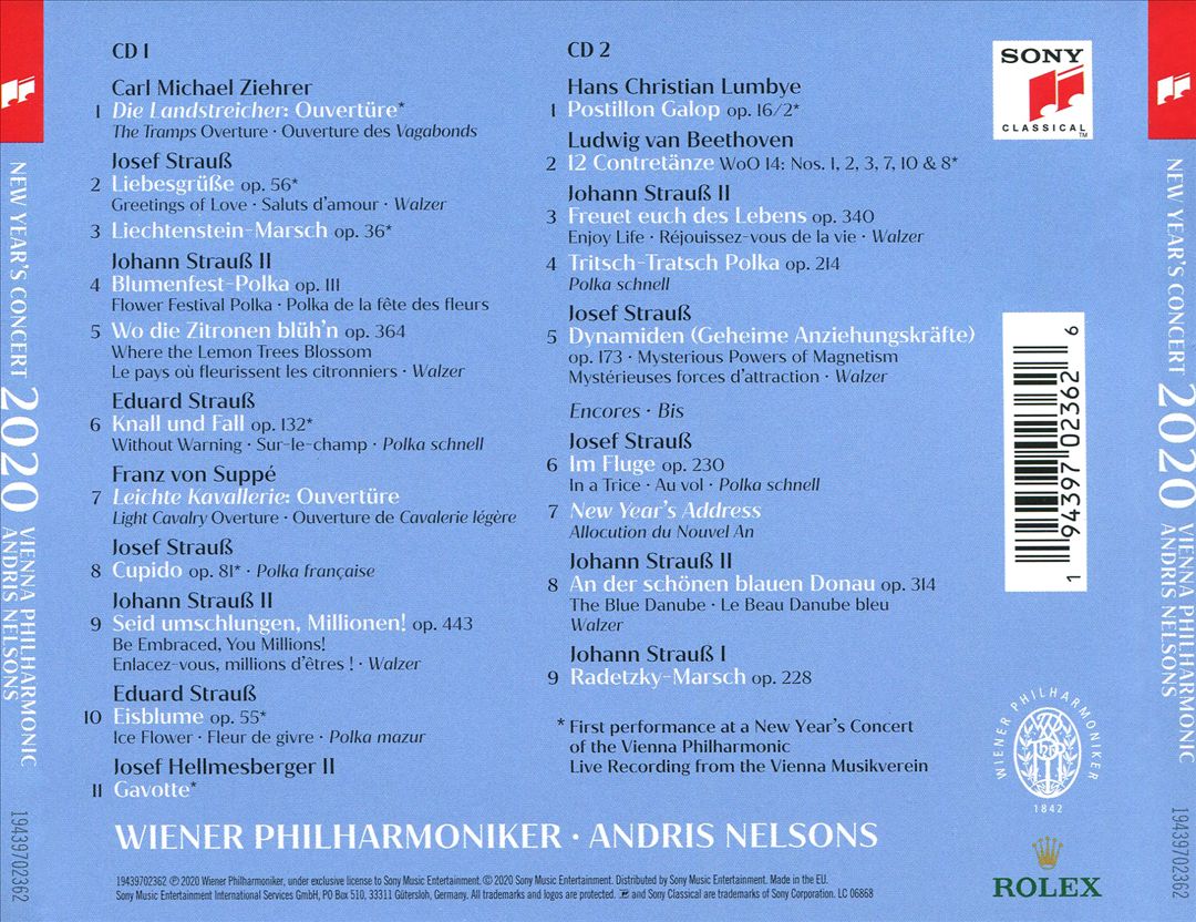 New Year's Concert 2020 / Neujahrskonzert 2020 cover art