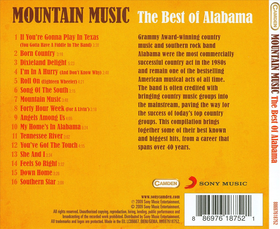 Mountain Music: The Best of Alabama cover art