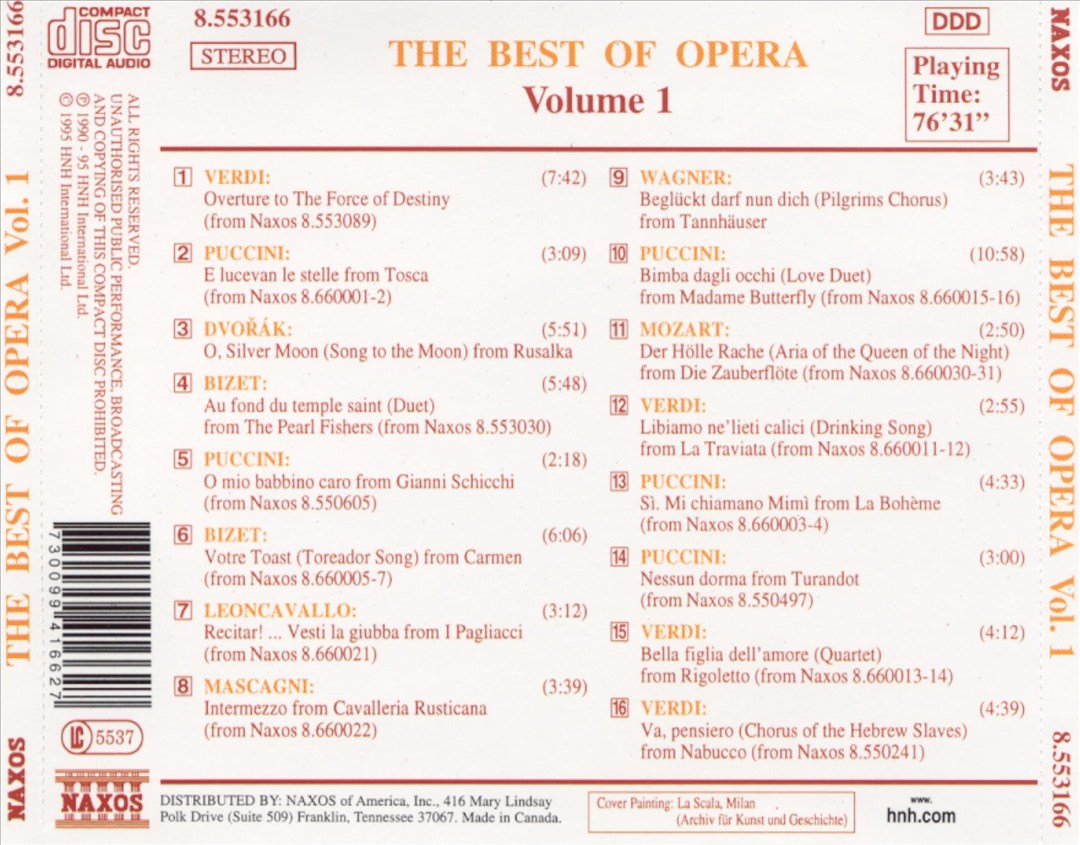 Best of Opera, Vol. 1 cover art