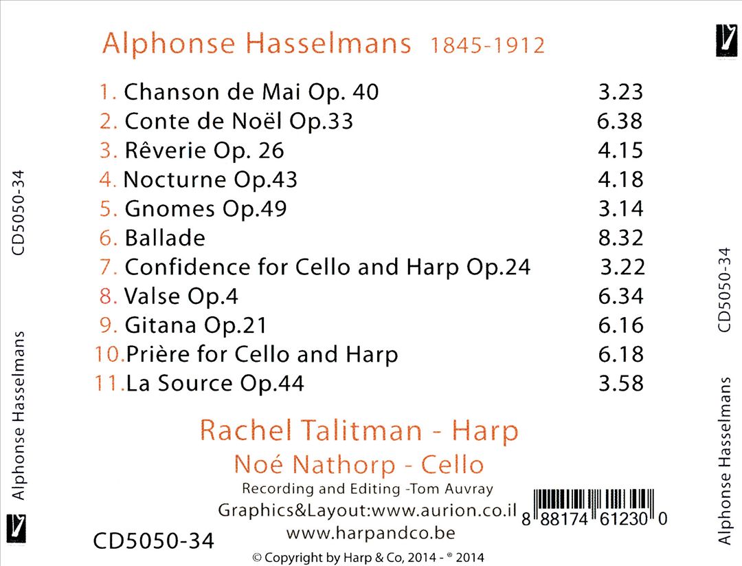 Alphonse Hasselmans, 1845 - 1912 cover art