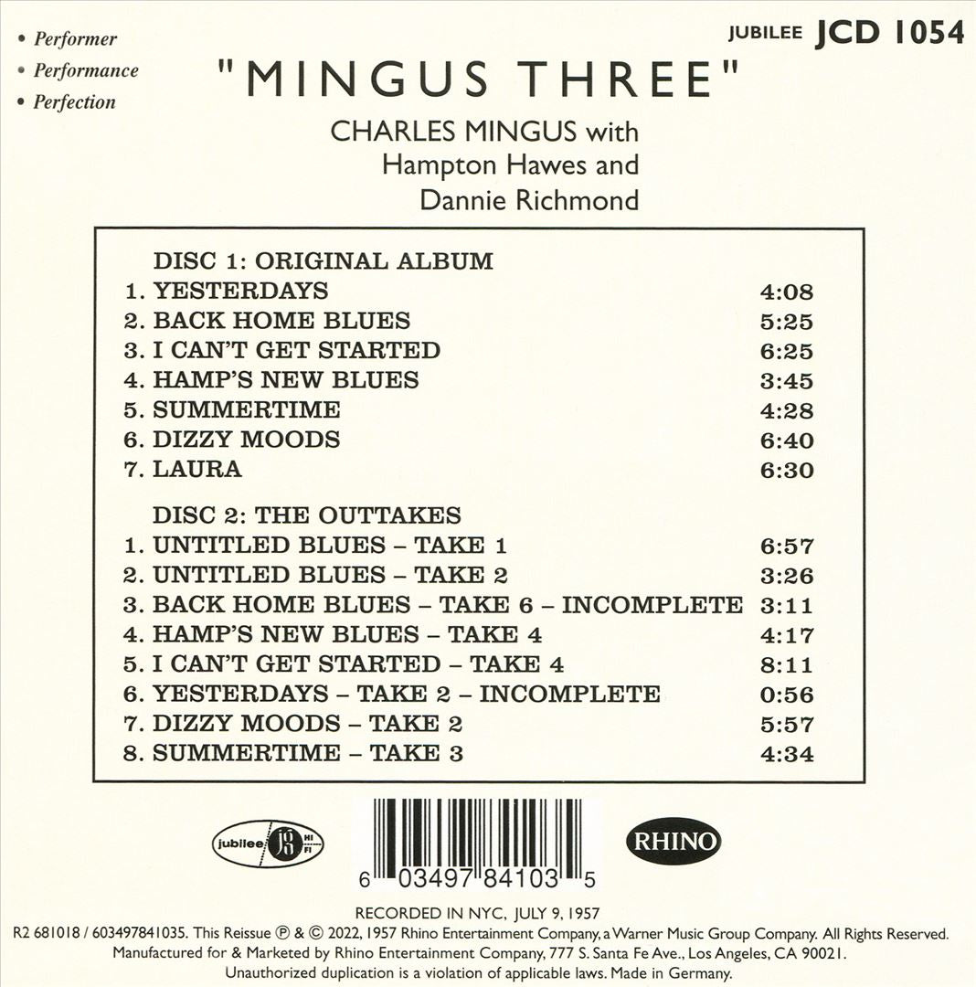Mingus Three cover art