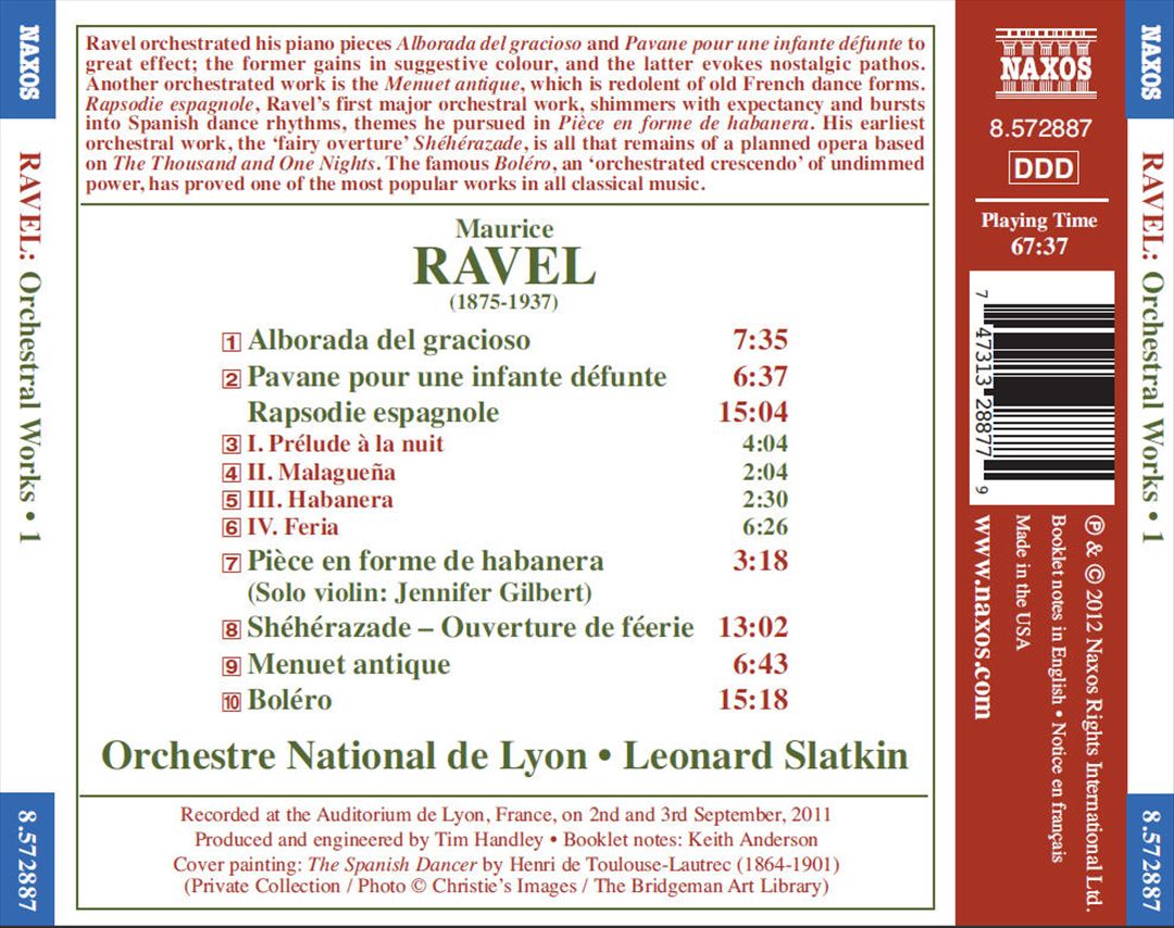 Ravel: Orchestral Music, Vol. 1 cover art